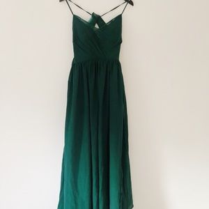 Custom emerald bridesmaid dress